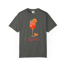 Load image into Gallery viewer, I Spritz T-shirt Whimsy FIt Aperol Spritz Picture on T-Shirt