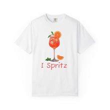 Load image into Gallery viewer, I Spritz T-shirt Whimsy FIt Aperol Spritz Picture on T-Shirt
