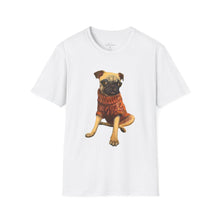 Load image into Gallery viewer, Pug Dog T-Shirt Whimsy Fit Soft T-shirt with Cute pug painting print