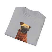 Load image into Gallery viewer, Pug Dog T-Shirt Whimsy Fit Soft T-shirt with Cute pug painting print