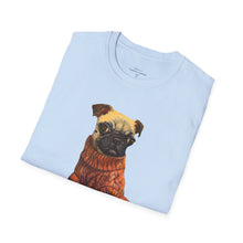 Load image into Gallery viewer, Pug Dog T-Shirt Whimsy Fit Soft T-shirt with Cute pug painting print