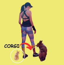 Load image into Gallery viewer, Leggings "Red Balloon" w/ Corgi - Whimsy Fit Workout Wear
