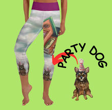 Load image into Gallery viewer, “Party is Over” Yoga Capri Leggings - Whimsy Fit Workout Wear