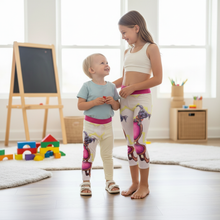 Load image into Gallery viewer, Baby Toddler Leggings 2T-7 Don_t_Tip_Kids_Leggings_WHimsy FIt Mother and child side by side in matching Don't Tip leggings