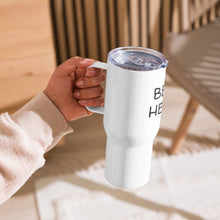 Load image into Gallery viewer, "Beer Helps" Travel mug with Handle - Whimsy Fit Workout Wear