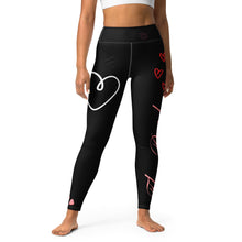 Load image into Gallery viewer, Women's Bride Leggings Black Whimsy Fit Matching Bridal Party Leggings Bride Tribe