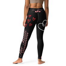 Load image into Gallery viewer, Women's Bride Leggings Black Whimsy Fit Matching Bridal Party Leggings Bride Tribe