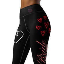 Load image into Gallery viewer, Women's Bride Leggings Black Whimsy Fit Matching Bridal Party Leggings Bride Tribe