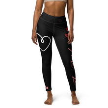 Load image into Gallery viewer, Women's Bride Leggings Black Whimsy Fit Matching Bridal Party Leggings Bride Tribe
