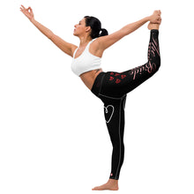 Load image into Gallery viewer, Women's Bride Leggings Black Whimsy Fit Matching Bridal Party Leggings Bride Tribe
