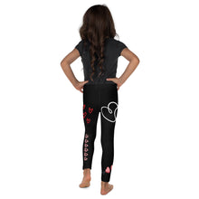 Load image into Gallery viewer, Black Bridesmaid Toddler Leggings - Matching Bridal Party Sizes 2T-7 girl back