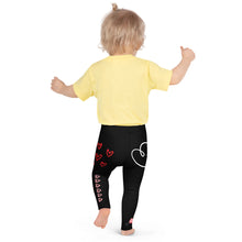 Load image into Gallery viewer, Black Bridesmaid Toddler Leggings - Matching Bridal Party Sizes 2T-7 toddler girl back
