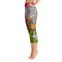 Load image into Gallery viewer, Whimsy Fit Yoga Capri Leggings Staffordshire Terrier High Waist Leggings