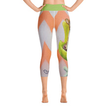 Load image into Gallery viewer, Capri Yoga Leggings with Corgi HIgh Waist Whimsy Fit Toes Back