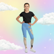 Load image into Gallery viewer, Girls Dog Print Leggings Whimsy Fit Matching Mom “Escape Route” - Girl Standing