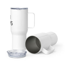 Load image into Gallery viewer, "Gin Helps" Travel mug with Handle - Whimsy Fit Workout Wear