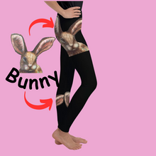Load image into Gallery viewer, Black Bunny Girls Leggings - Whimsy Fit Workout Wear
