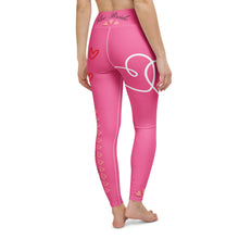 Load image into Gallery viewer, Pink Bride Leggings Matching Bridal Party Leggings back view