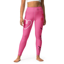 Load image into Gallery viewer, Pink Bride Leggings Matching Bridal Party Leggings front 1