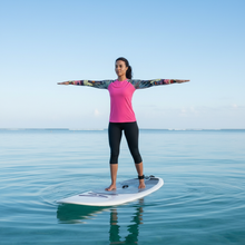 Load image into Gallery viewer, Paddleboard yoga action shot