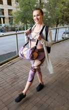 Load image into Gallery viewer, Purple bunny print capris WHimsy Fit Walking