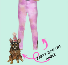 Load image into Gallery viewer, Whimsy Fit "Cotton Candy with Party Dog" Toddler Leggings - Whimsy Fit Workout Wear