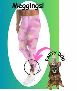 Whimsy Fit Men's "Party Dog" Leggings - Whimsy Fit Workout Wear Meggings