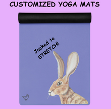 Load image into Gallery viewer, Jack Rabbit Bunny on Yoga Mat Personalized Whimsy Fit