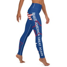 Load image into Gallery viewer, Trump MAGA Leggings Conservative_Proud America Trump MAGA Leggings Make America Great Again Woman Right Walking
