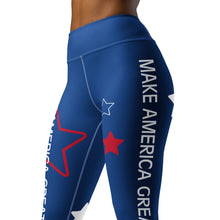 Load image into Gallery viewer, MAGA leggings print detail closeup - patriotic activewear texture