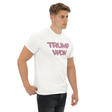 Load image into Gallery viewer, Trump Won Get Over ItMAGA T-SHirt Man wearing Trump Shirt Victory_Shirt_Conservative_Proud American