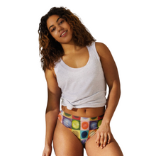 Load image into Gallery viewer, whimsy Fit High-waisted Bikini Bottom Womens Matching Women Rash Guards Colorful Swimsuit Beach Vacations SPF Women Swimwear Womens Bright Bathing Suit