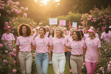 Load image into Gallery viewer, WHimsy Fit I won T- Shirt Woman at awareness event in I Won t-shirt