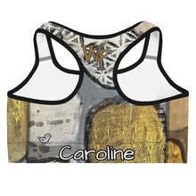 Load image into Gallery viewer, Wake Forest Decons Black, White & Gold Sports Bra - Whimsy Fit