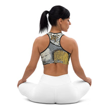 Load image into Gallery viewer, Wake Forest Decons Black, White & Gold Sports Bra - Whimsy Fit