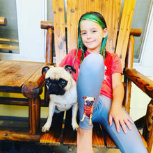 Load image into Gallery viewer, Whimsy Fit Grey Pug Girls Leggings - Whimsy Fit Workout Wear