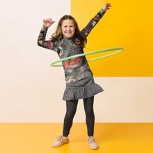 Load image into Gallery viewer, Youth Girls Rash Guard Swim Shirt Abstract print “Crazy Town” Sleeves Whimsy Fit Mix and Match Matching Mom