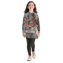 Load image into Gallery viewer, Youth Girls Rash Guard Swim Shirt Abstract print “Crazy Town” Sleeves Whimsy Fit Mix and Match Matching Mom