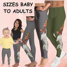 Load image into Gallery viewer, Whimsy Fit "Dexter the Walking Dog" Toddler & Girls Leggings - Women Leggings Mens Leggins Whimsy Fit Matching Family Workout Wear