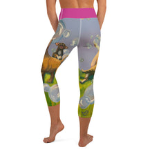 Load image into Gallery viewer, Whimsy Fit Yoga Capri Leggings Staffordshire Terrier High Waist Leggings Back