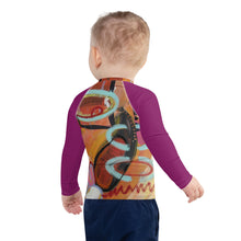 Load image into Gallery viewer, Kids Rash Guard Girls Rash Guard SPF Abstract Print SPF