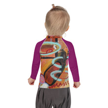 Load image into Gallery viewer, Kids Rash Guard Girls Rash Guard SPF Abstract Print SPF