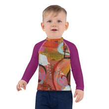 Load image into Gallery viewer, Kids Rash Guard Girls Rash Guard SPF Abstract Print SPF