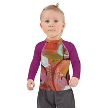 Load image into Gallery viewer, Kids Rash Guard Girls Rash Guard SPF Abstract Print SPF