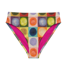 Load image into Gallery viewer, whimsy Fit High-waisted Bikini Bottom Womens Matching Women Rash Guards Colorful Swimsuit Beach Vacations SPF Women Swimwear Womens Bright Bathing Suit