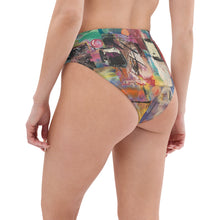 Load image into Gallery viewer, Whimsy Fit High-waisted Abstract Print bikini bottom "Breeze" with matching Rash Guard. Mix & Match Bathing suit