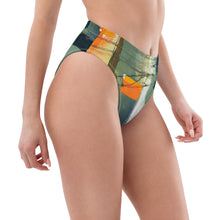 Load image into Gallery viewer, whimsy Fit High-waisted Bikini Bottom Womens Matching Women Rash Guards Colorful Swimsuit Beach Vacations SPF Women Swimwear Womens Bright Bathing Suit