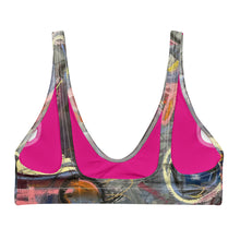 Load image into Gallery viewer, Padded Bikini Top Abstract Print Whimsy Fit