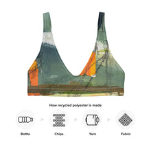 Load image into Gallery viewer, Padded Bikini Top Abstract Print Whimsy Fit