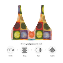 Load image into Gallery viewer, Padded Bikini Top Abstract Print Whimsy Fit